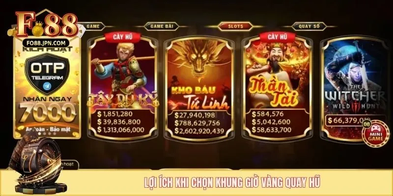 Khung Giờ Vàng Quay Hũ - Thời Điểm Thắng Lớn Tại FO88 2 Lợi ích khi chọn khung giờ vàng quay hũ
